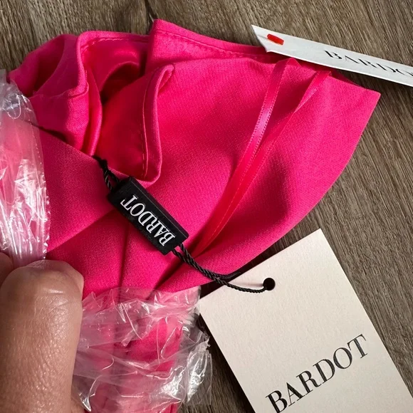 Bardot Pink One-Shoulder Midi Dress - Picture 12 of 12